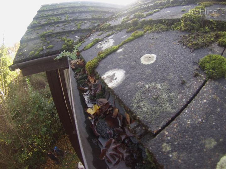 Finished gutter clearance on a Berkshire home